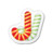 Xmas sticker candy cane Icon